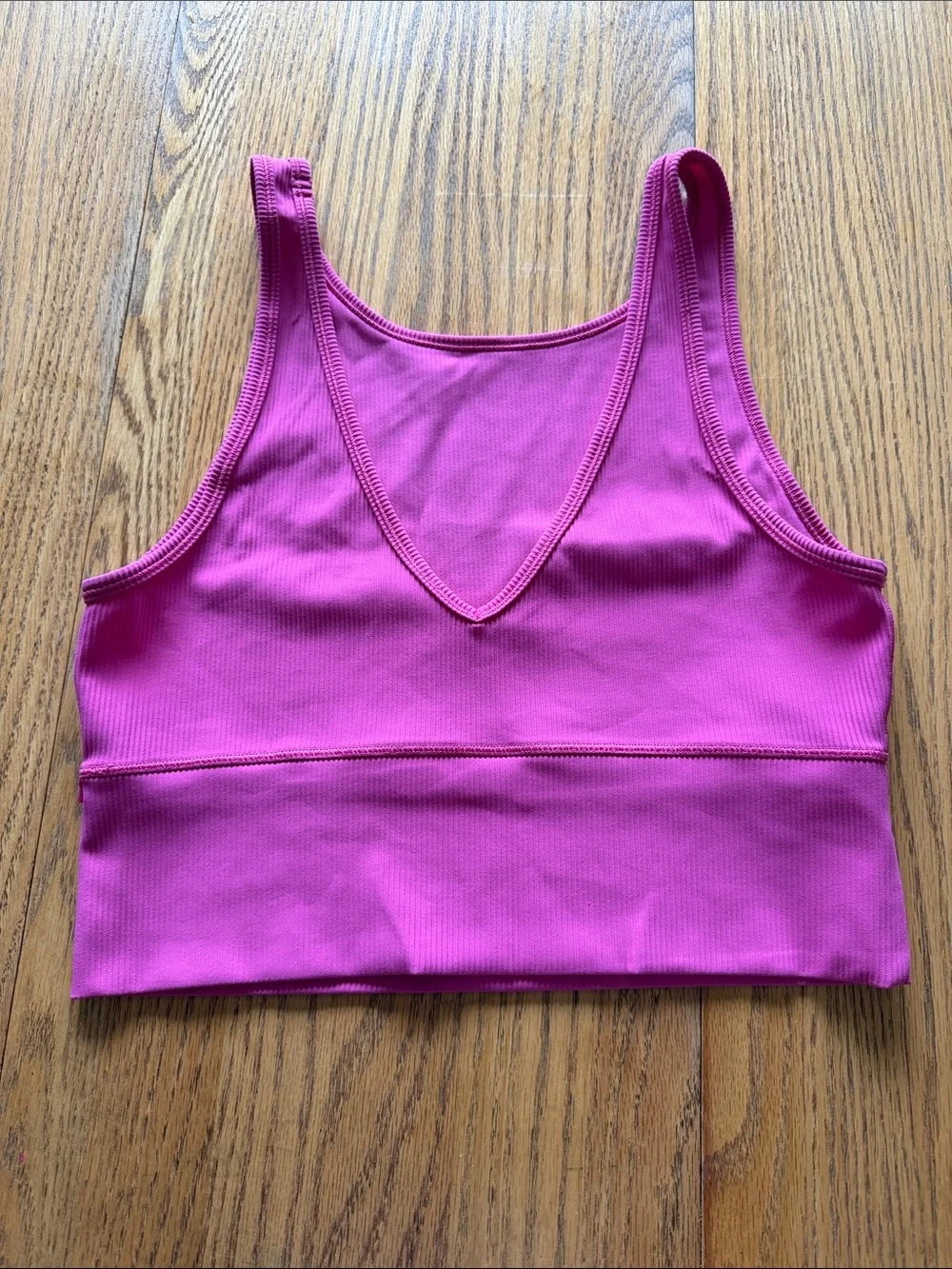 lululemon athletica Pink V-Neck Ribbed Tank Top